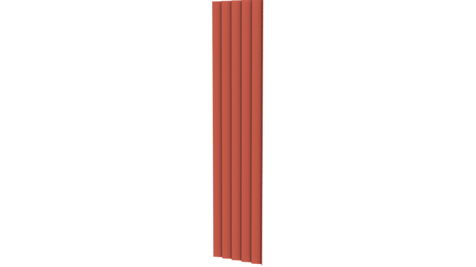 Stylish Vertical Red Panel 3D Model - Professional 3D Model Render 12