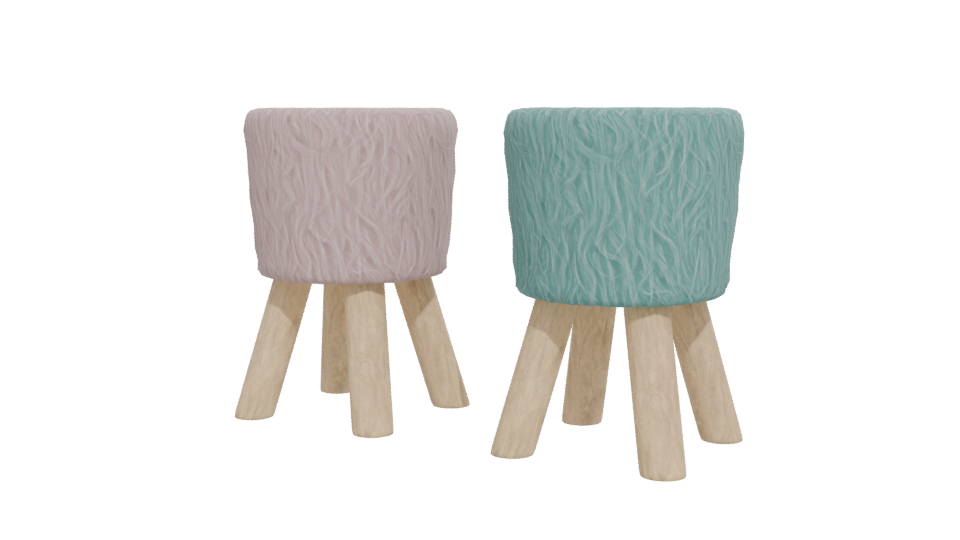 Stylized Colorful Stool 3D Model - Professional 3D Model Render 12