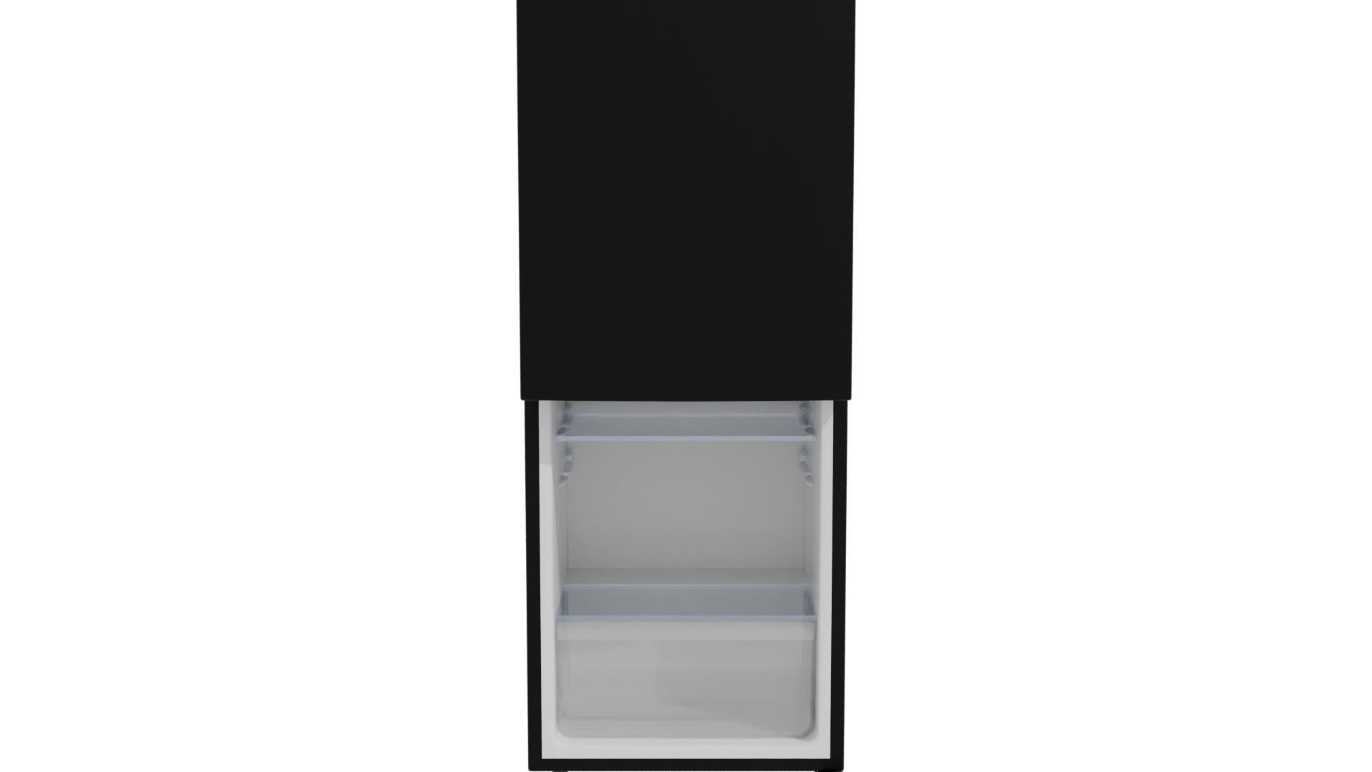 Sleek Black Refrigerator 3D Model - Professional 3D Model Render 11