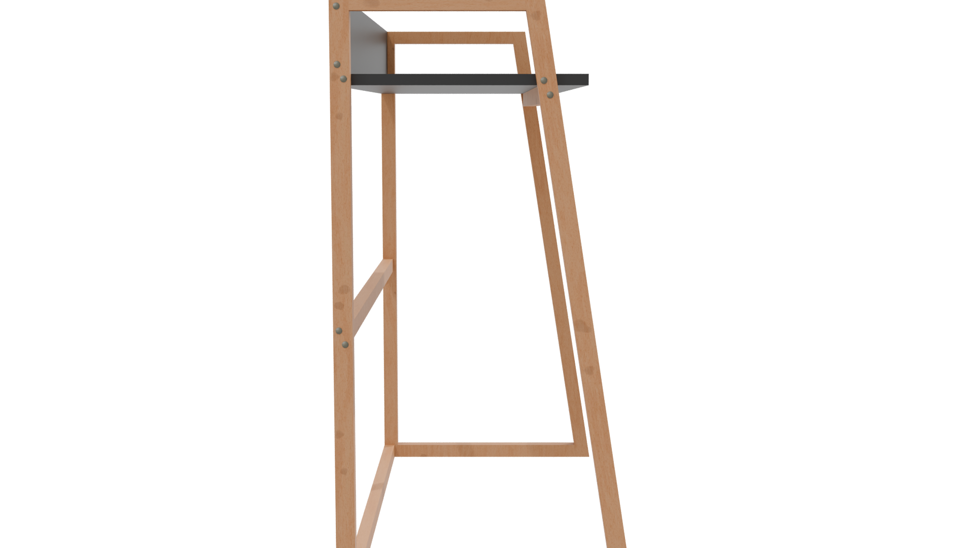 Minimalist Wooden Desk Model - Professional 3D Model Render 8