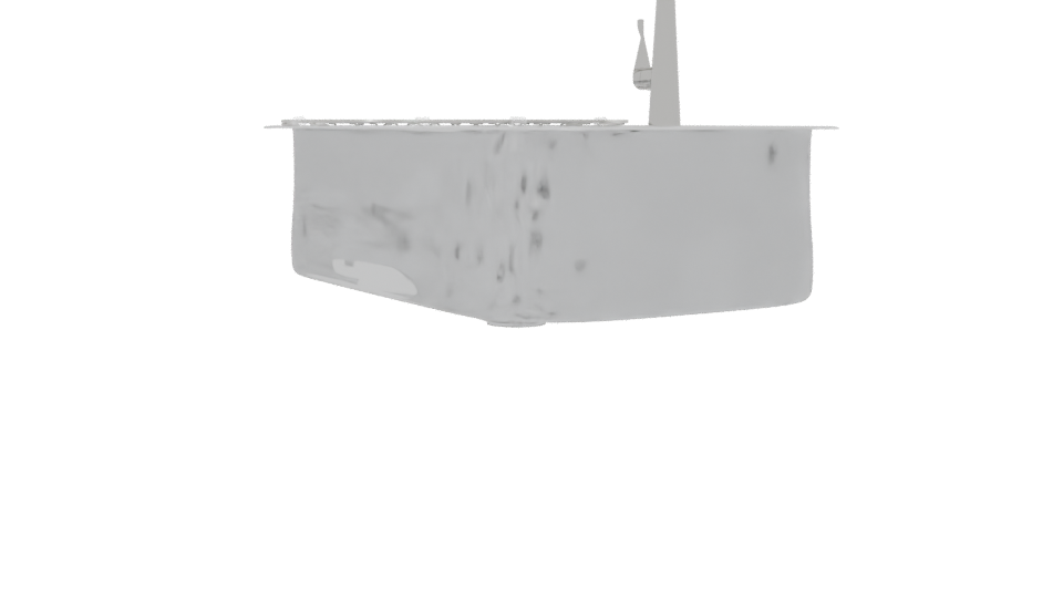Stylish Kitchen Stainless Sink - Professional 3D Model Render 6