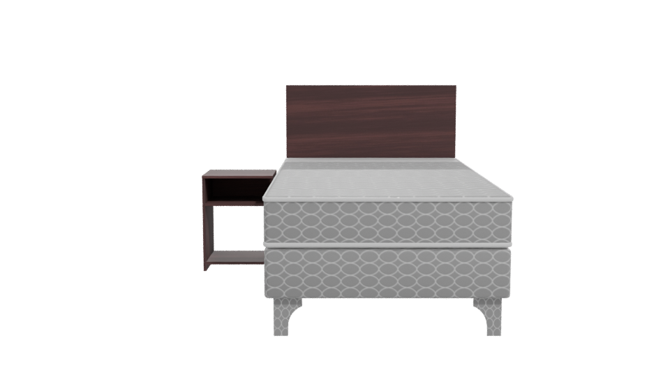 Stylish Single Bed 3D Model - Professional 3D Model Render 11