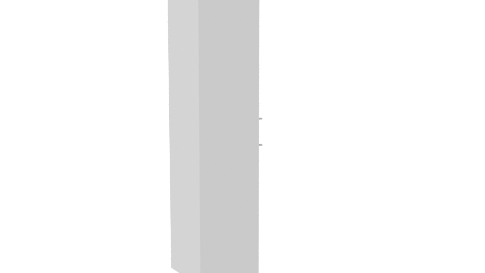 Minimalist White Storage Cabinet 3D Model - Professional 3D Model Render 7