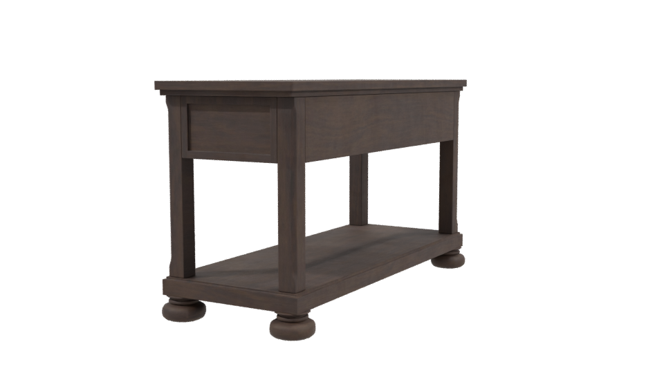 Rustic Wooden Console Table 3D - Professional 3D Model Render 3