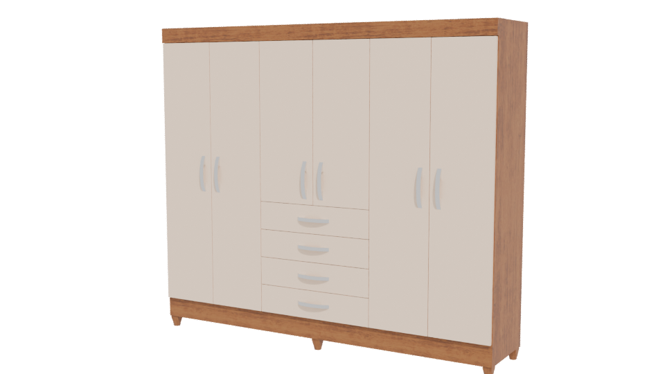 Modern Wooden Cabinet 3D Model - Professional 3D Model Render 12