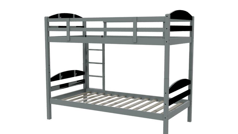 Stylish Bunk Bed 3D Model - Professional 3D Model Render 6