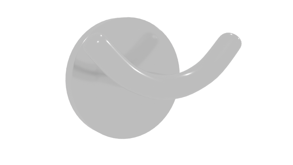 Stylish Wall-Mounted Hook 3D - Professional 3D Model Render 13