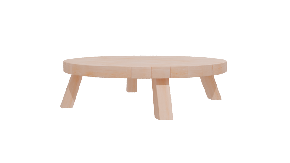Contemporary Wooden Coffee Table 3D Model - Professional 3D Model Render 12