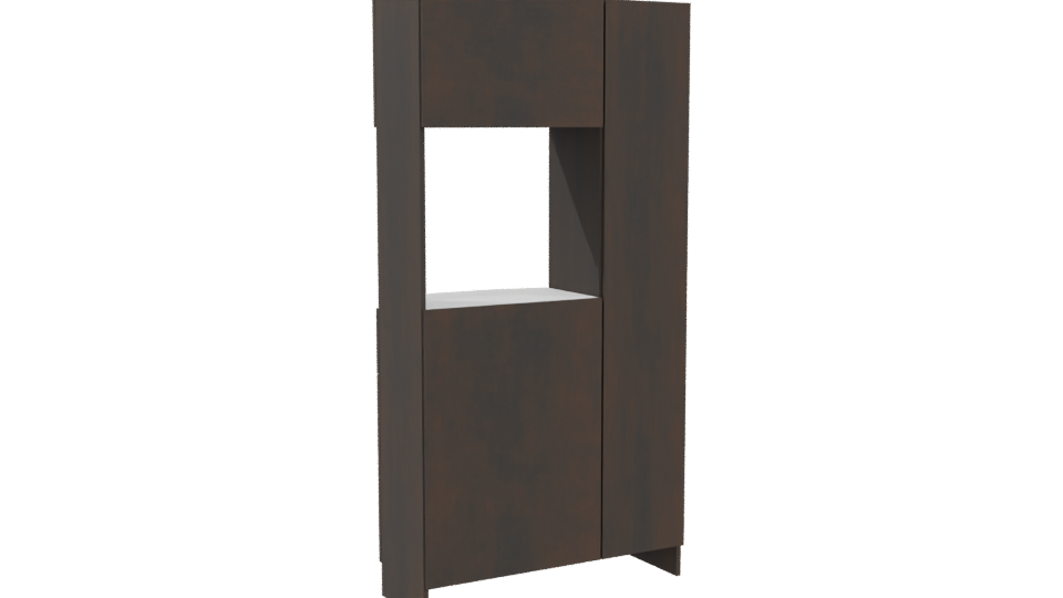 Stylish Wooden Cabinet 3D Model - Professional 3D Model Render 4