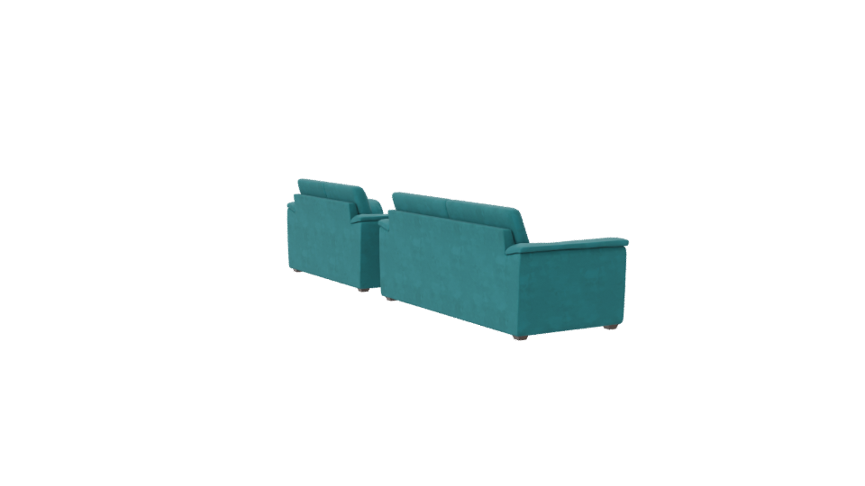 Stylish Teal Fabric Sofa Set 3D Model - Professional 3D Model Render 7