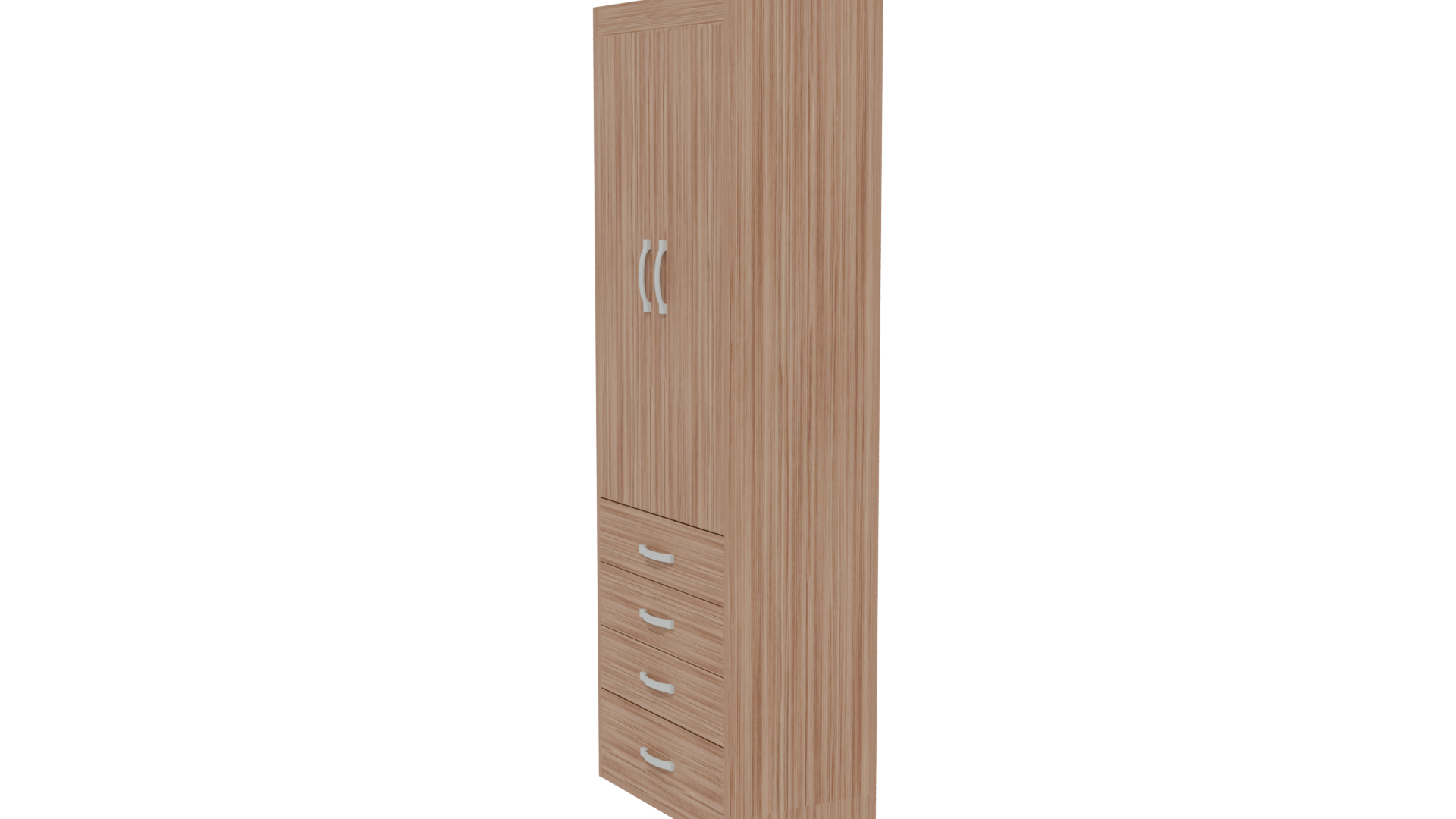 Modern 2 Door 4 Drawer Closet 3D - Professional 3D Model Render 13