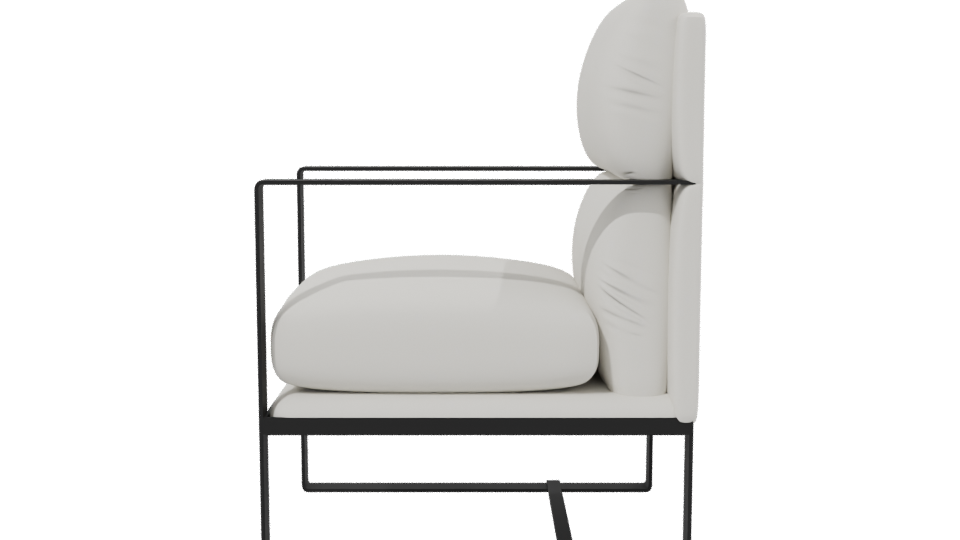 Stylish Modern Armchair 3D - Professional 3D Model Render 2