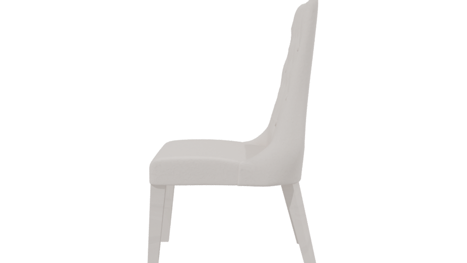Elegant White Dining Chair 3D - Professional 3D Model Render 2