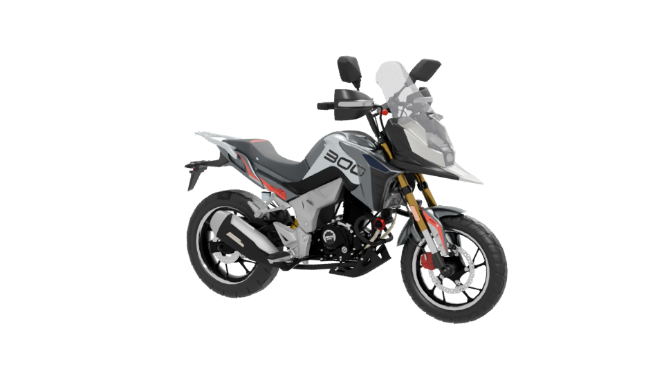 Sporty Adventure Motorcycle 3D - Professional 3D Model Render 12