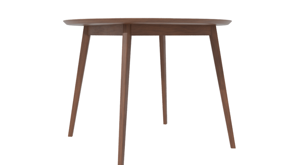 Stylish Round Wooden Table Model - Professional 3D Model Render 7