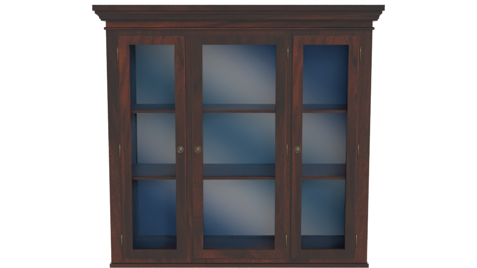 Elegant Wooden Display Cabinet 3D - Professional 3D Model Render 11