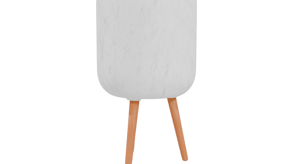 White Planter with Stand 3D - Professional 3D Model Render 4