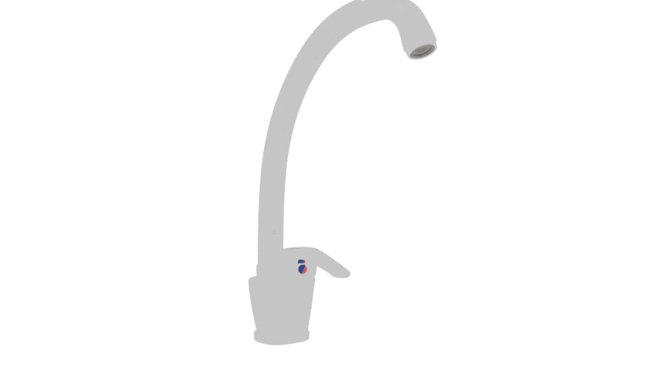 Sleek Modern Kitchen Faucet 3D - Professional 3D Model Render 10