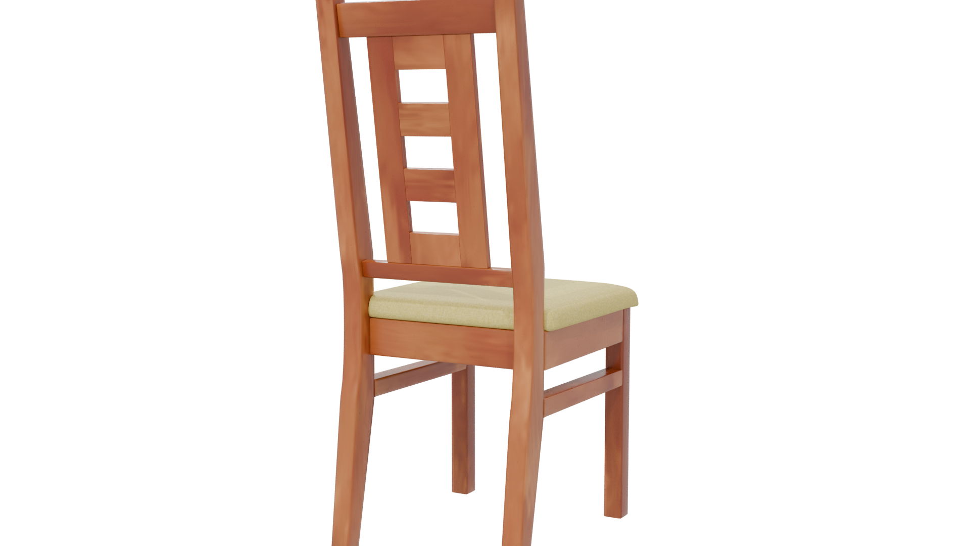 Stylish Wooden Dining Chair 3D Model - Professional 3D Model Render 6