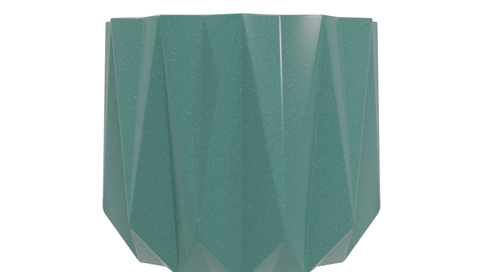 Stylized Geometric Plant Pot 3D - Professional 3D Model Render 4