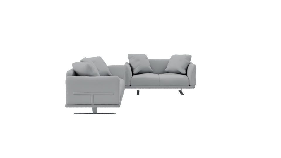 Contemporary Sectional Sofa Model - Professional 3D Model Render 8