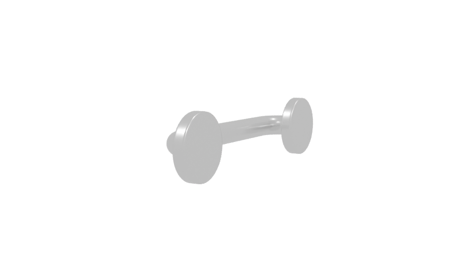 30cm Nickel Bathroom Safety Bar 3D - Professional 3D Model Render 3