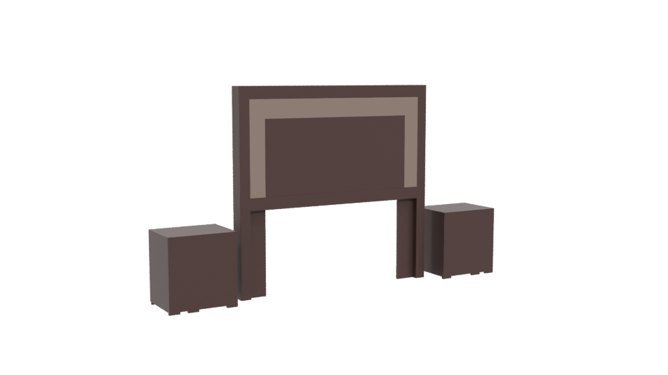 Modern Bedroom Furniture Set 3D - Professional 3D Model Render 4