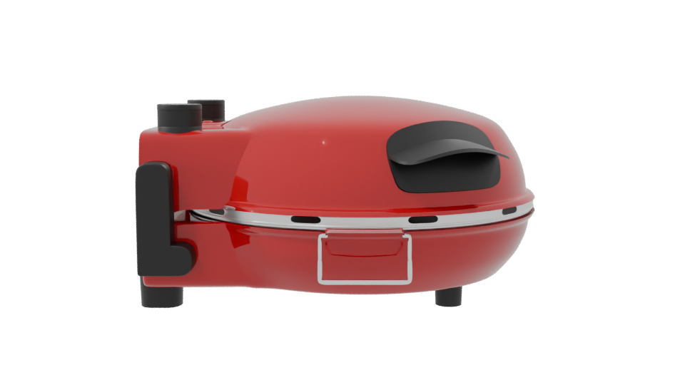 Stylish Red Outdoor Grill 3D - Professional 3D Model Render 8