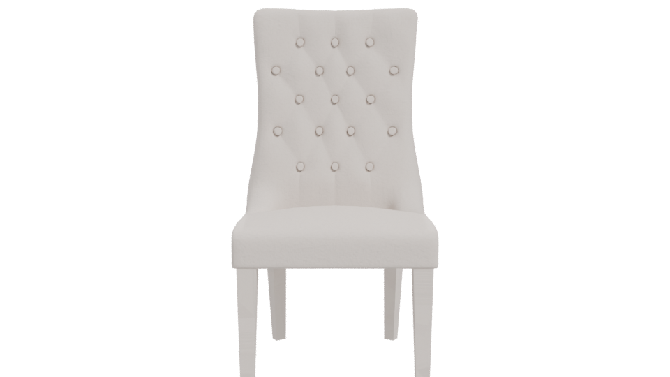 Elegant White Dining Chair 3D - Professional 3D Model Render 11