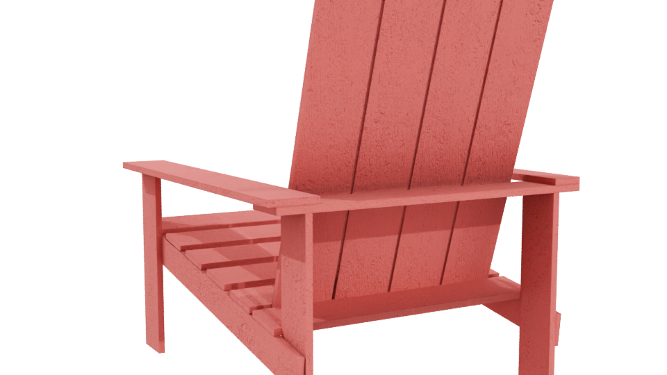 Stylish Outdoor Adirondack Chair - Professional 3D Model Render 4