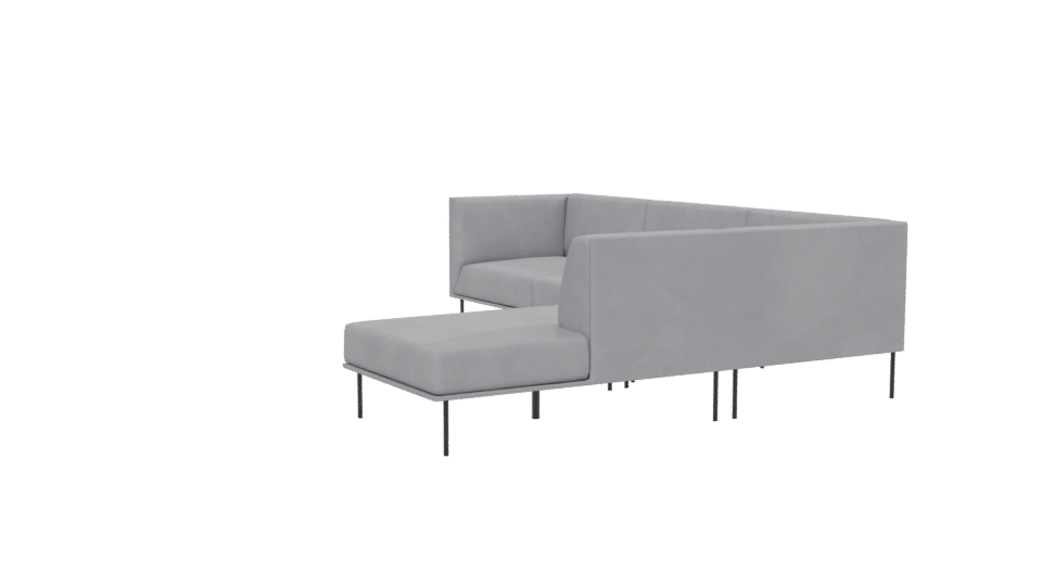 Marcelo Grey Sectional Sofa 3D - Professional 3D Model Render 13