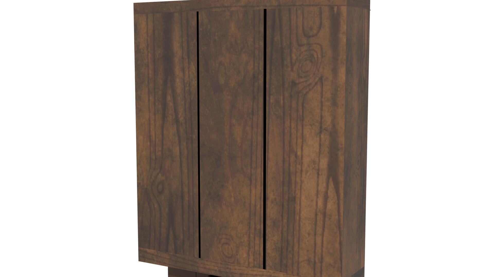 Stylish Wooden Storage Cabinet 3D - Professional 3D Model Render 6