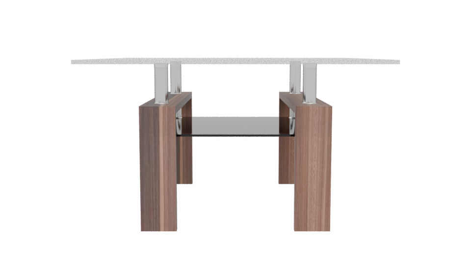 Stylish Glass Coffee Table 3D - Professional 3D Model Render 5