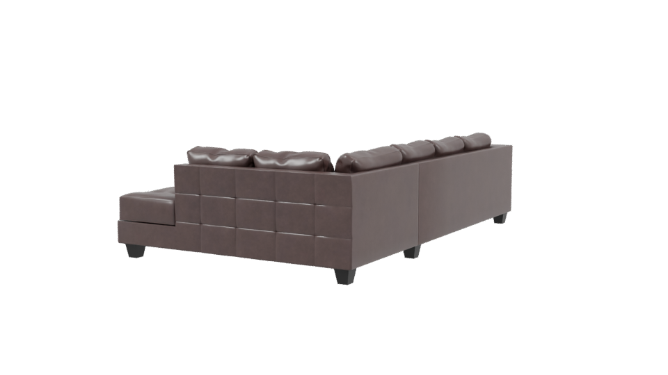 Stylish Modern L-Shaped Sofa 3D Model - Professional 3D Model Render 3
