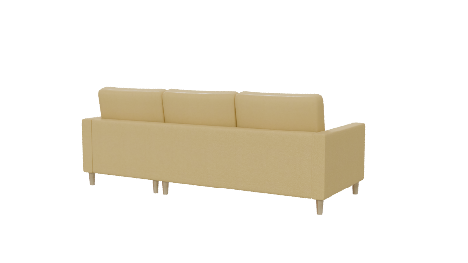 Stylish Minimalist Sectional Sofa 3D Model - Professional 3D Model Render 6