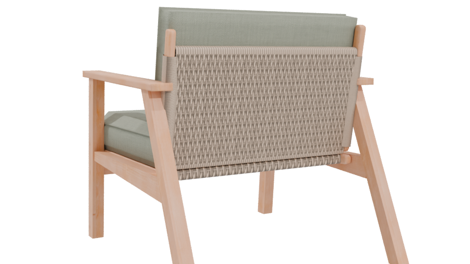 Stylish Modern Lounge Chair 3D - Professional 3D Model Render 4