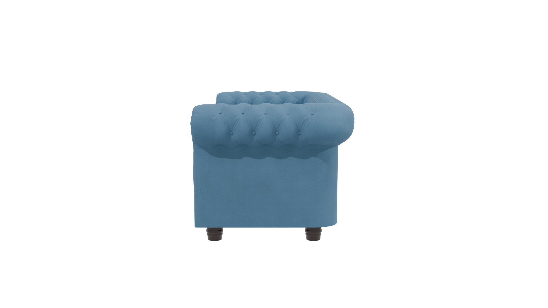 Elegant Blue Upholstered Sofa 3D - Professional 3D Model Render 2
