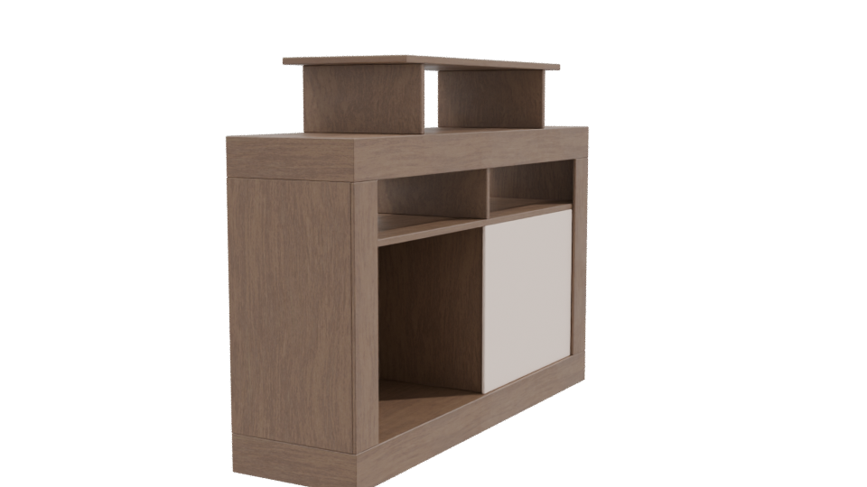 Contemporary Wooden Console Table 3D - Professional 3D Model Render 9