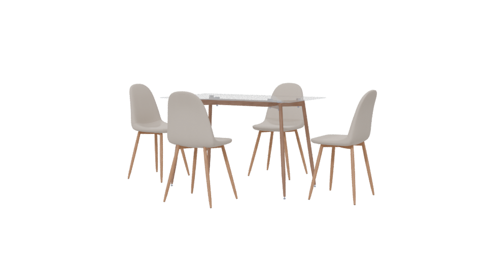 Stylish Dining Table Set 3D - Professional 3D Model Render 6