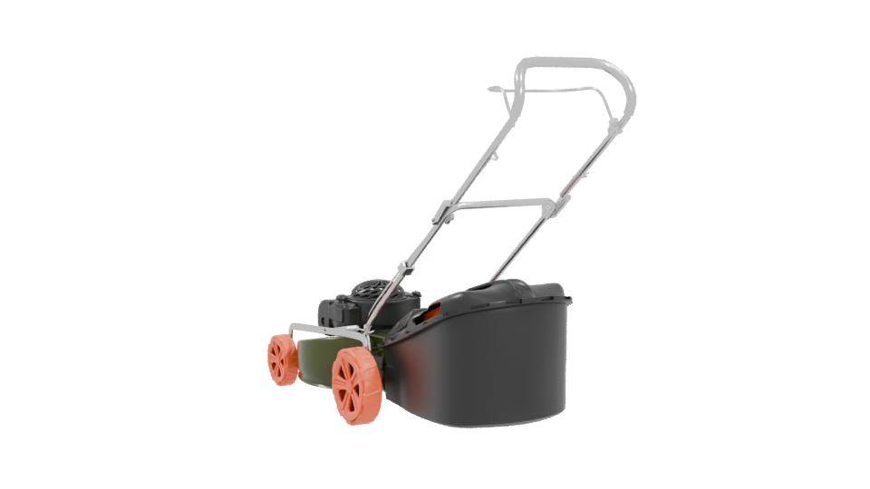 Realistic Lawn Mower 3D Model - Professional 3D Model Render 4