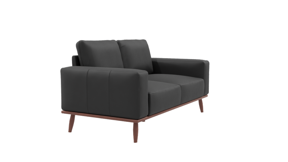 Contemporary Black Sofa Model - Professional 3D Model Render 9