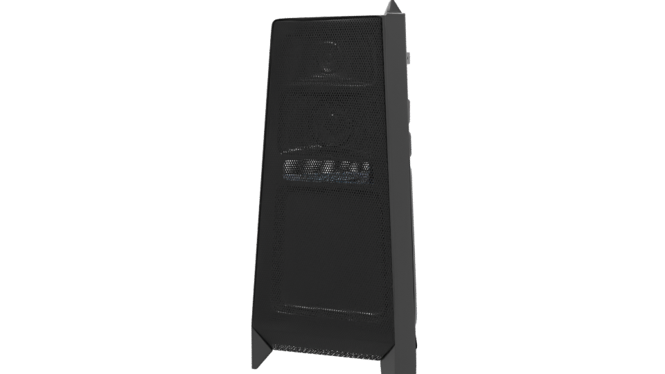 Sleek Black Cylindrical Model 3D - Professional 3D Model Render 2