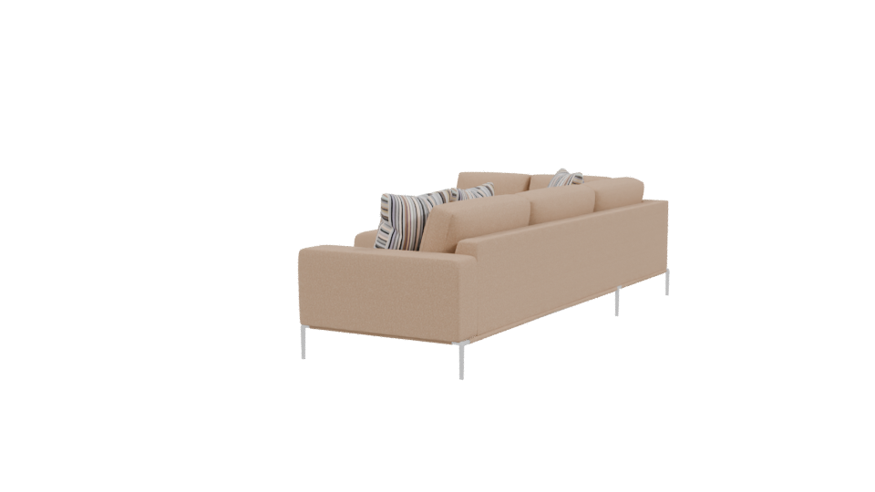 Stylish Sectional Sofa 3D Model - Professional 3D Model Render 3