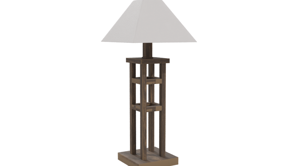 Stylish Wooden Table Lamp 3D - Professional 3D Model Render 10