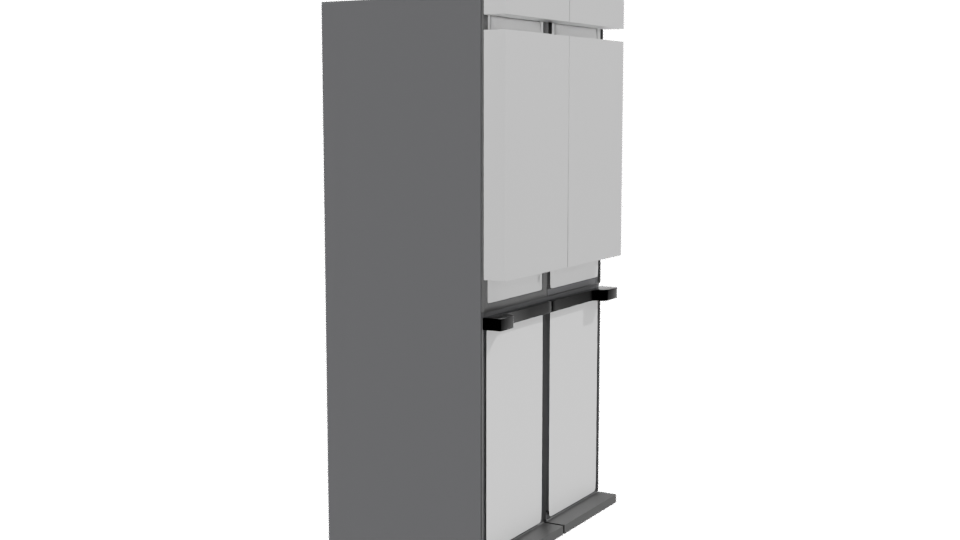 SBS LG GM47MPZ French Door Refrigerator 3D - Professional 3D Model Render 9