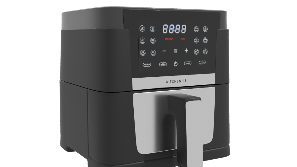 Sleek Air Fryer 3D Model - Professional 3D Model Render 10