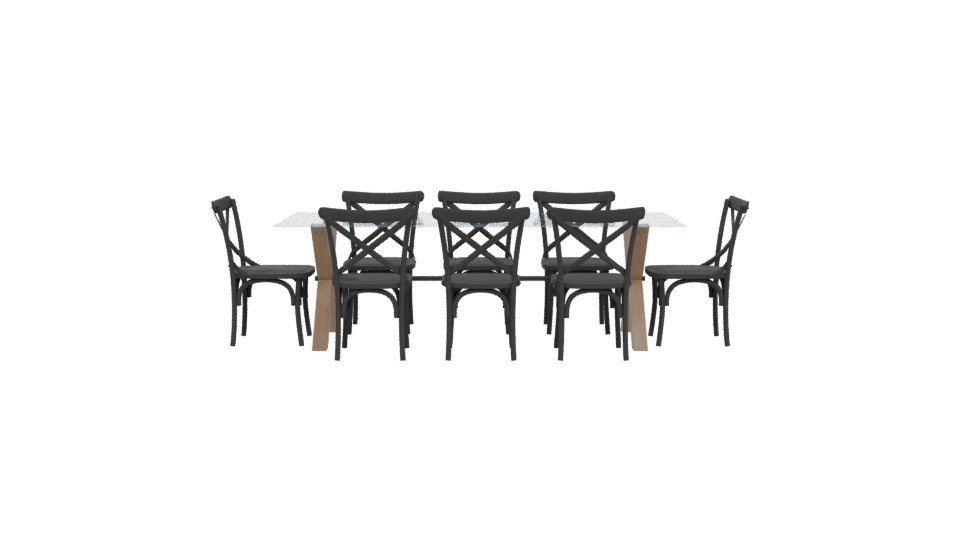 Elegant Dining Table Set 3D - Professional 3D Model Render 5