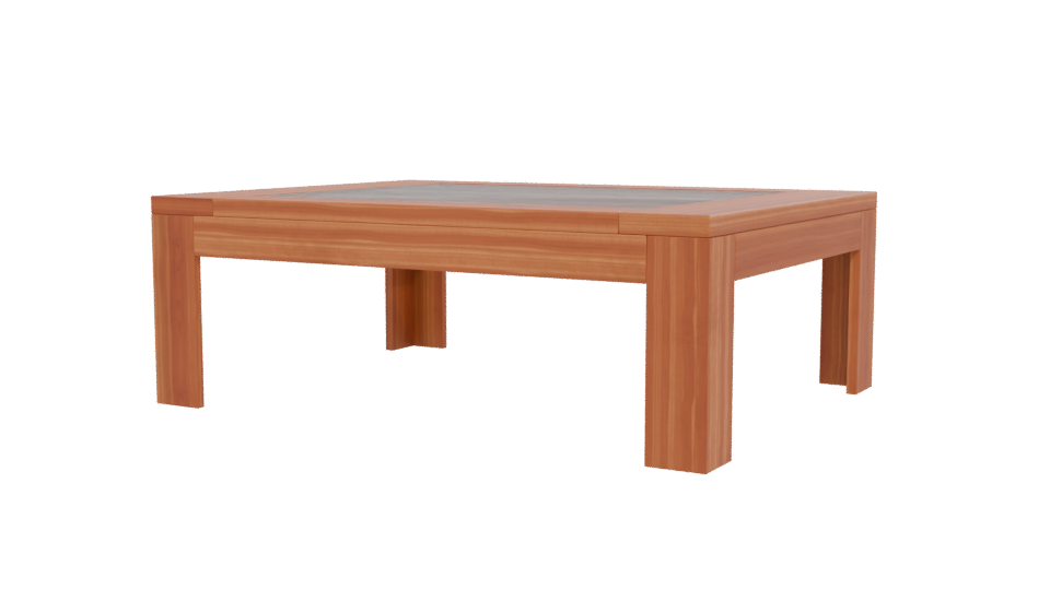 Stylish Wooden Coffee Table 3D - Professional 3D Model Render 12