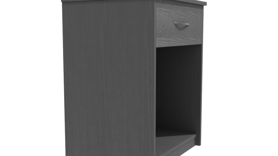Stylish Wooden Nightstand Model - Professional 3D Model Render 9