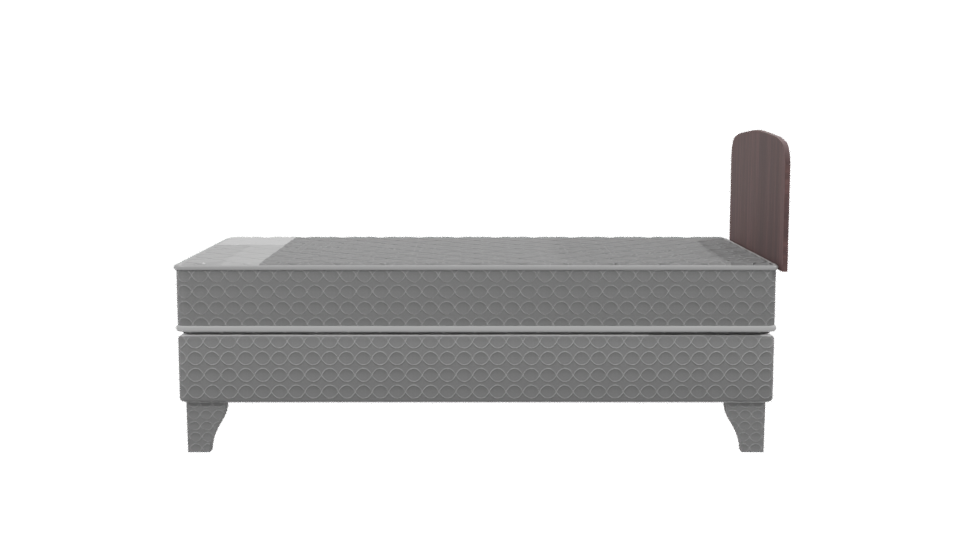 Stylish Single Bed Model 3D - Professional 3D Model Render 2